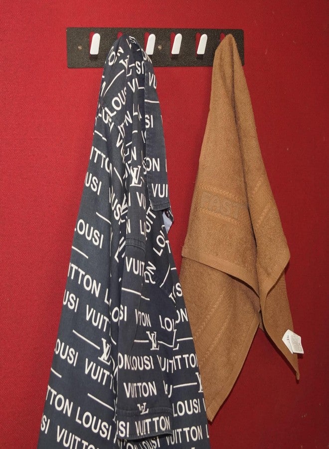 FAST CH14 Black Stainless Steel Towel Hook & Cloth Hooks for Door and Wall Mounted Hanger (6 Hooks Rack) - Image 3